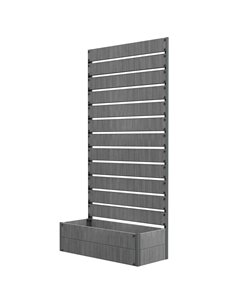 Outsunny Planter with Trellis for Climbing Plants, Dark Grey 84H-077V00CG