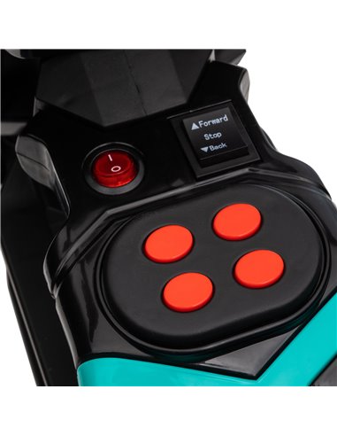HOMCOM Kids Electric Motorbike with Siren, Horn, Headlights, Music, Training Wheels, for Ages 3-5 Years - Black