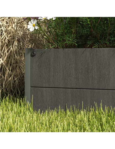 Outsunny Raised Bed for Garden, Planter with Trellis for Climbing Plants, Vines, Planter Box with Drainage Gap, Dark Grey 84H-07 - pic 47315 | FastDaddyshop