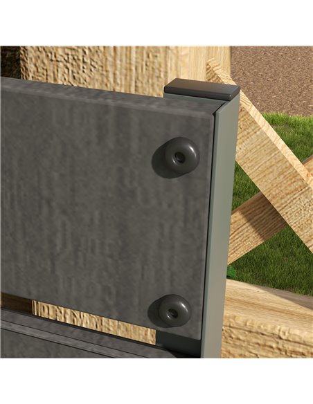 Outsunny Raised Bed for Garden, Planter with Trellis for Climbing Plants, Vines, Planter Box with Drainage Gap, Dark Grey 84H-07 - pic 47316 | FastDaddyshop