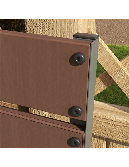 Outsunny Raised Bed for Garden, Planter with Trellis for Climbing Plants, Vines, Planter Box with Drainage Gap, Light Brown 84H- - pic 47324 | FastDaddyshop