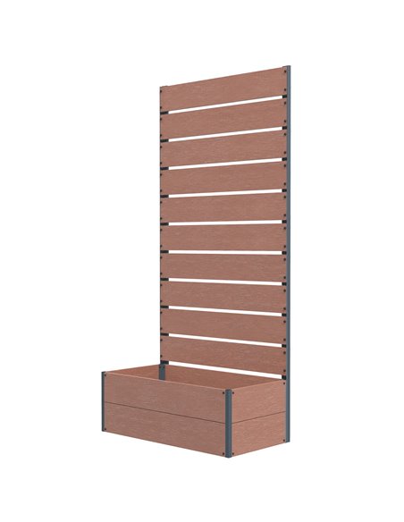 Outsunny Garden Planter with Trellis for Climbing Plants, Light Brown 84H-084V00LR - pic 47326 | FastDaddyshop
