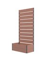 Outsunny Garden Planter with Trellis for Climbing Plants, Light Brown 84H-084V00LR