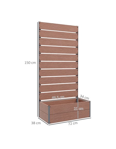 Outsunny Garden Planter with Trellis for Climbing Plants, Vines, Flowers, Freestanding Raised Bed for Garden, Outdoor, Patio, Pl - pic 47328 | FastDaddyshop