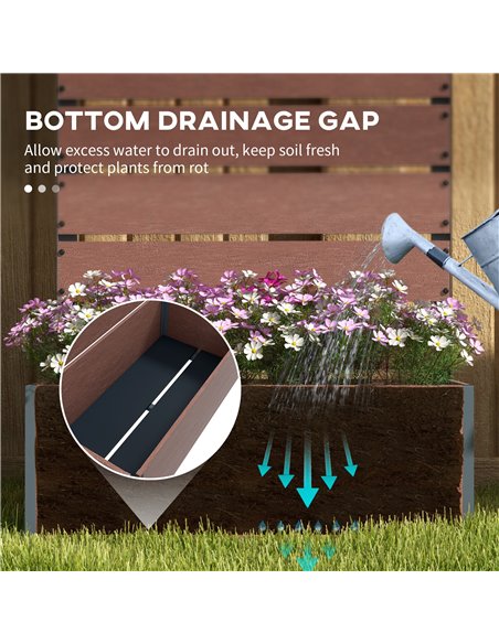 Outsunny Garden Planter with Trellis for Climbing Plants, Vines, Flowers, Freestanding Raised Bed for Garden, Outdoor, Patio, Pl - pic 47331 | FastDaddyshop
