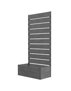 Outsunny Garden Planter with Trellis for Climbing Plants, Dark Grey 84H-084V00CG