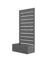 Outsunny Garden Planter with Trellis for Climbing Plants, Dark Grey 84H-084V00CG