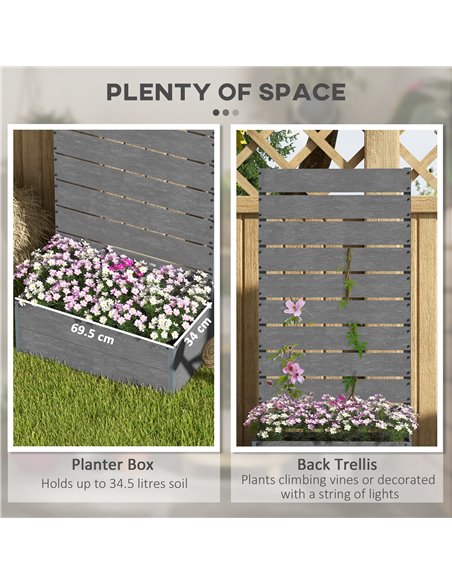Outsunny Garden Planter with Trellis for Climbing Plants, Vines, Flowers, Freestanding Raised Bed for Garden, Outdoor, Patio, Pl - pic 47338 | FastDaddyshop