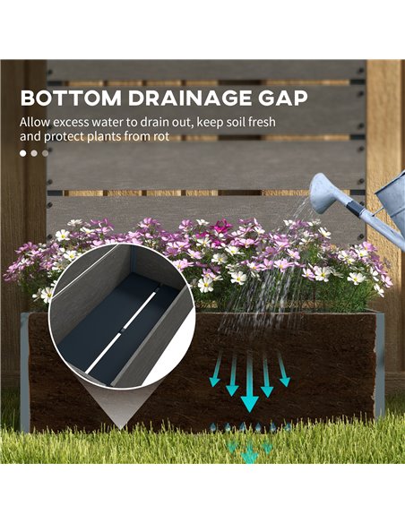 Outsunny Garden Planter with Trellis for Climbing Plants, Vines, Flowers, Freestanding Raised Bed for Garden, Outdoor, Patio, Pl - pic 47340 | FastDaddyshop
