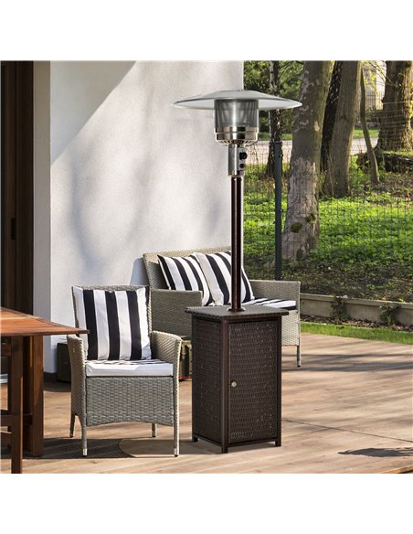 Outsunny 12KW Patio Gas Heater Freestanding Outdoor Garden Heating Rattan Furniture Wicker Table Top 01-0924 - pic 47363 | FastDaddyshop