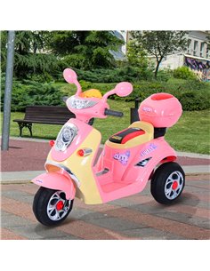 HOMCOM Electric Ride on Toy Tricycle Car-Pink