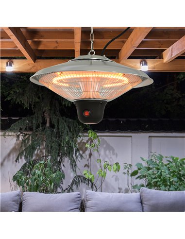 Outsunny 1500W Outdoor Ceiling Mounted Patio Heater with Remote 842-085