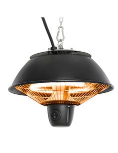 Outsunny 600W Ceiling Electric Heater, Black Aluminium Frame 842-102