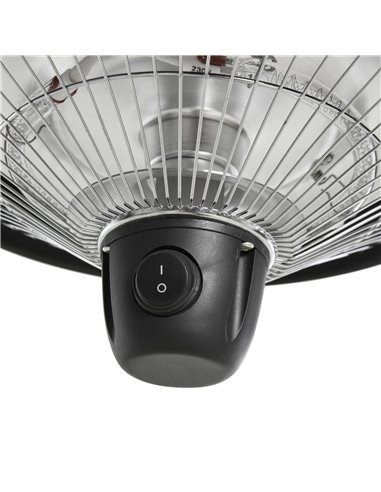 Outsunny 600W Electric Heater Ceiling Hanging Halogen Light with Adjustable Hook Chain Black Aluminium Frame 842-102