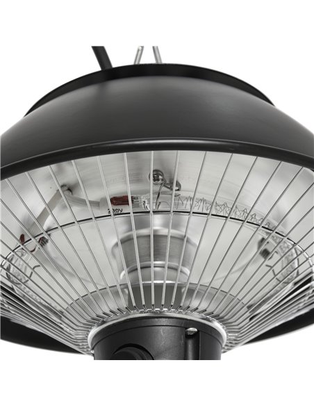 Outsunny 600W Electric Heater Ceiling Hanging Halogen Light with Adjustable Hook Chain Black Aluminium Frame 842-102 - pic 47433 | FastDaddyshop