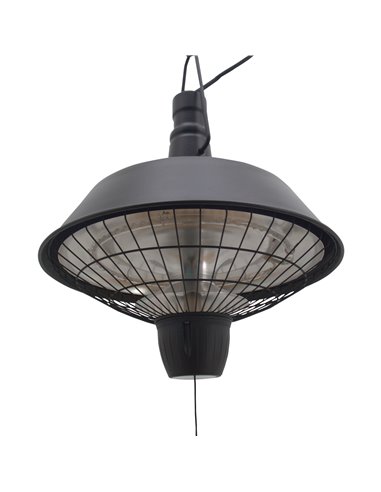 Outsunny 2100W Outdoor Ceiling Mounted Halogen Electric Heater Hanging Patio Garden Warmer Light - Black 842-111