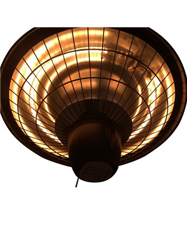 Outsunny 2100W Outdoor Ceiling Mounted Halogen Electric Heater Hanging Patio Garden Warmer Light - Black 842-111
