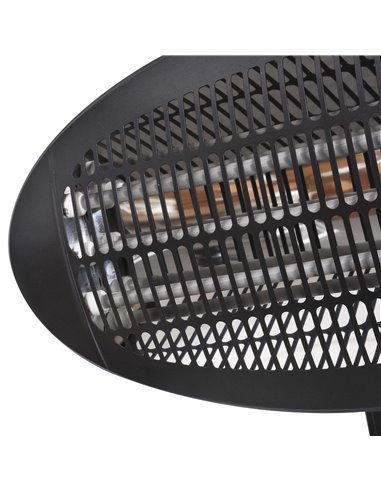 Outsunny 2kw Wall Mounted Infrared Electric Patio Heater Garden Outdoor Heating Warmer Waterproof 3 Power Settings Tilt Angle 84