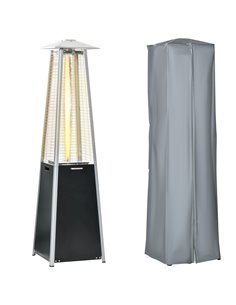 Outsunny 11.2KW Outdoor Patio Gas Heater, Black 842-192