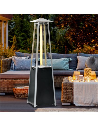 Outsunny 11.2KW Outdoor Patio Gas Heater, Black 842-192