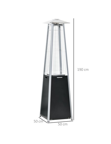 Outsunny 11.2KW Outdoor Patio Gas Heater, Black 842-192 - pic 47499 | FastDaddyshop