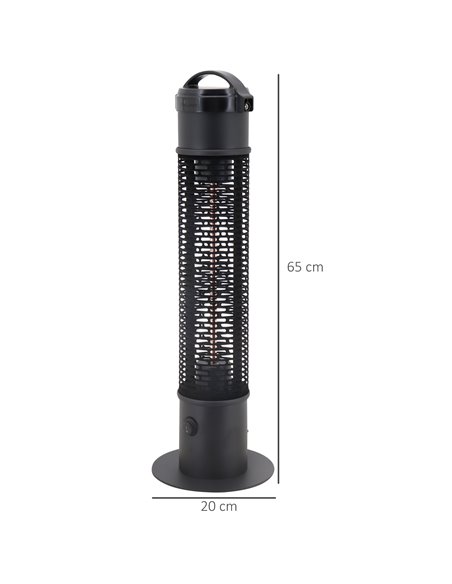 Outsunny Table Top Patio Heater, 1.2kW Infrared Outdoor Electric Heater with IP54 Rated Weather Resistance, Tip Over Safety Swit - pic 47544 | FastDaddyshop