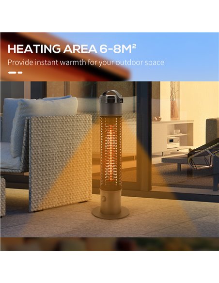 Outsunny Table Top Patio Heater, 1.2kW Infrared Outdoor Electric Heater with IP54 Rated Weather Resistance, Tip Over Safety Swit - pic 47545 | FastDaddyshop