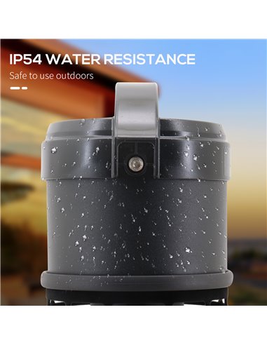 Outsunny Table Top Patio Heater, 1.2kW Infrared Outdoor Electric Heater with IP54 Rated Weather Resistance, Tip Over Safety Swit