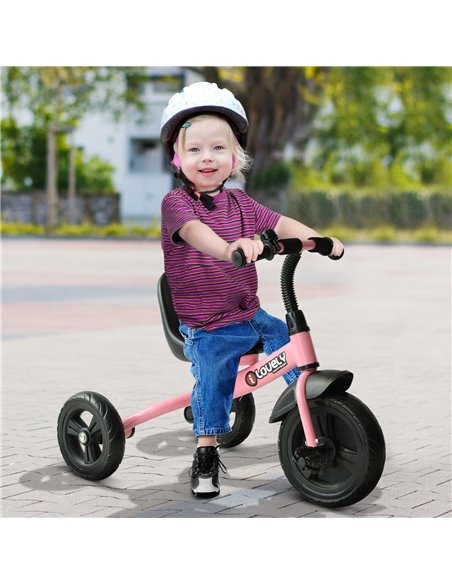 HOMCOM Baby Kids Children Toddler Tricycle Ride on 3 Wheels Bike (Pink) - pic 4756 | FastDaddyshop