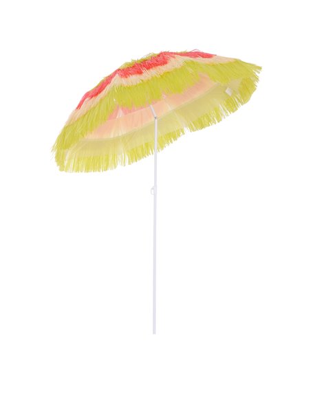 Outsunny Hawaii Beach Umbrella Foldable Parasol, Rainbow 01-0188 - pic 47596 | FastDaddyshop