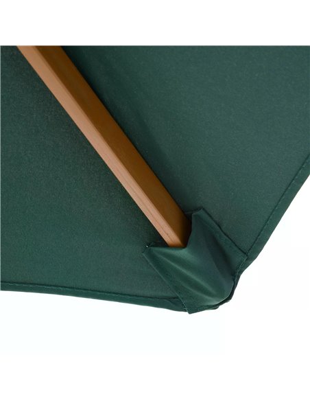 Outsunny 2.5m Wooden Garden Patio Parasol Umbrella-Dark Green 01-0213 - pic 47621 | FastDaddyshop