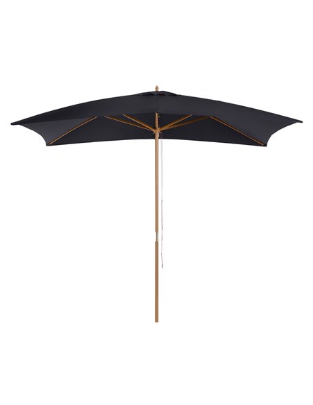 Outsunny 295L x 200W x 255Hcm Wooden Garden Parasol Umbrella, Black 01-0214 - pic 47623 | FastDaddyshop