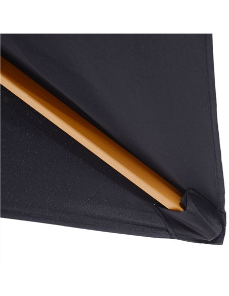 Outsunny 295L x 200W x 255Hcm Wooden Garden Patio Parasol Umbrella-Black 01-0214 - pic 47630 | FastDaddyshop