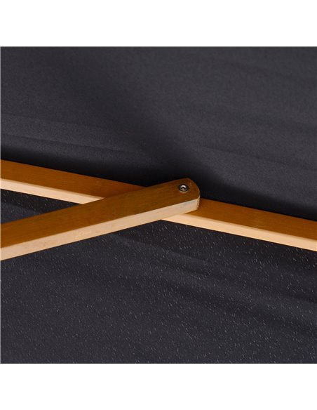 Outsunny 295L x 200W x 255Hcm Wooden Garden Patio Parasol Umbrella-Black 01-0214 - pic 47631 | FastDaddyshop