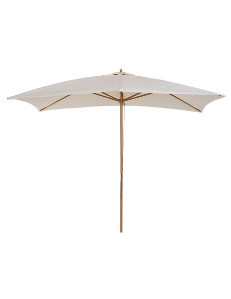Outsunny 3x2m Wooden Patio Parasol Umbrella, Cream 01-0215 - pic 47632 | FastDaddyshop