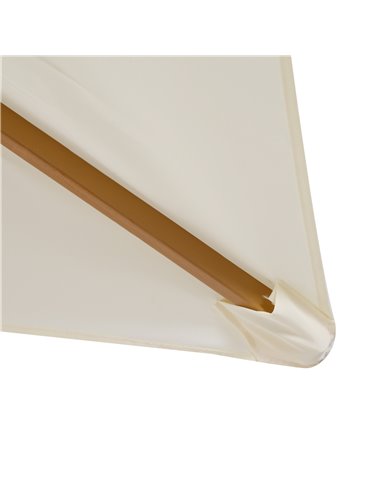 Outsunny 3x2m Wooden Patio Parasol Umbrella-Cream 01-0215