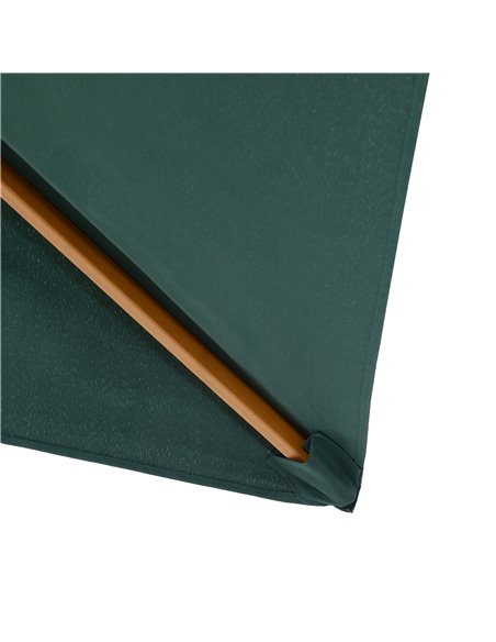 Outsunny 295L x 200W x 255Hcm Wooden Garden Patio Parasol Umbrella-Dark Green 01-0216 - pic 47649 | FastDaddyshop