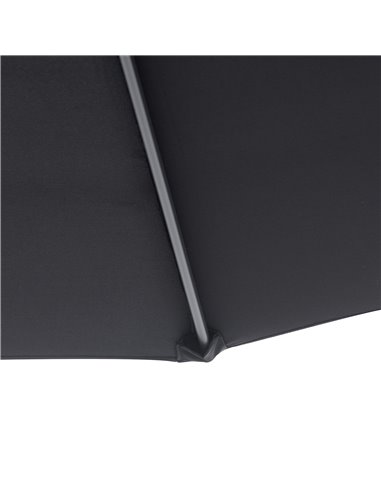 Outsunny 3(m) Garden Cantilever Parasol Patio Banana Hanging Umbrella Sun Shade with Crank & Tilt, 8 Ribs and Cross Base, Black 