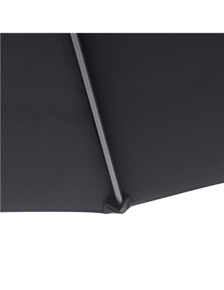 Outsunny 3(m) Garden Cantilever Parasol Patio Banana Hanging Umbrella Sun Shade with Crank & Tilt, 8 Ribs and Cross Base, Black  - pic 47657 | FastDaddyshop