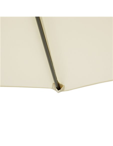 Outsunny 3(m) Garden Cantilever Parasol Patio Banana Hanging Umbrella Sun Shade with Crank & Tilt, 8 Ribs and Cross Base, Cream  - pic 47667 | FastDaddyshop