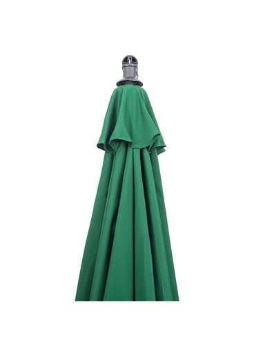 Outsunny 3(m) Garden Banana Parasol Hanging Cantilever Umbrella with Crank Handle and Cross Base for Outdoor, Sun Shade, Green 0