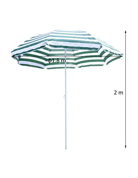 Outsunny Large 1.8m Patio Garden Beach Sun Crank Umbrella Sunshade Folding Tilt Crank Parasol New 01-0220 - pic 47679 | FastDaddyshop