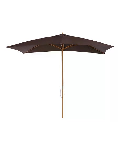 Outsunny 2 x 3m Wooden Garden Parasol Umbrella, Dark Coffee 01-0580 - pic 47704 | FastDaddyshop