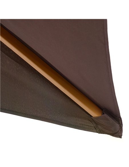 Outsunny Garden Parasol Umbrella Wooden Sun Umbrella Outdoor Sun Shade Canopy, Dark Coffee，2 x 3m 01-0580 - pic 47711 | FastDaddyshop