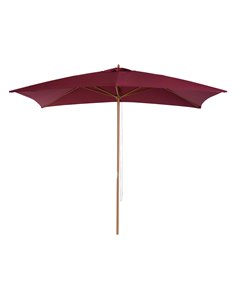 Outsunny 3m x 2m Wooden Garden Parasol Umbrella, Wine Red 01-0581