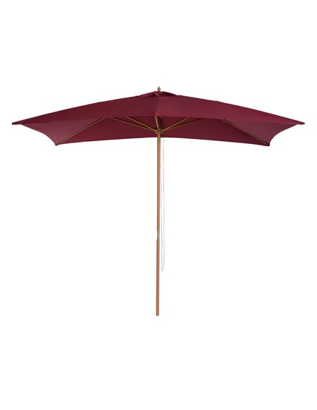 Outsunny 3m x 2m Wooden Garden Parasol Umbrella, Wine Red 01-0581 - pic 47713 | FastDaddyshop