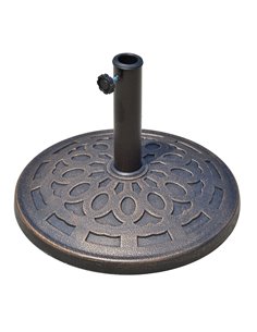 Outsunny 14kg Round Garden Parasol Base Holder, Bronze 01-0898
