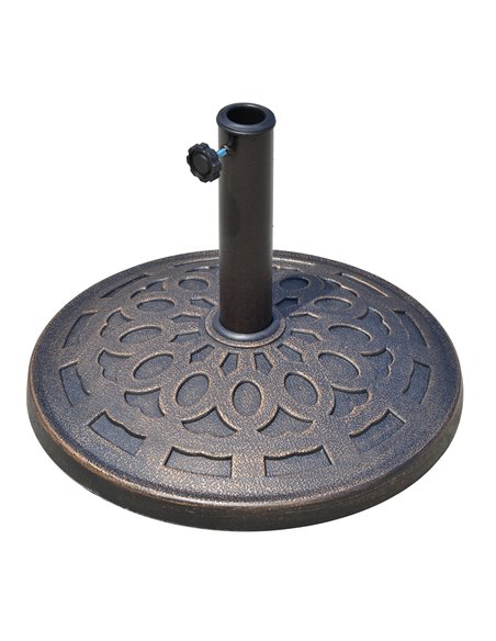 Outsunny 14kg Round Garden Parasol Base Holder, Bronze 01-0898 - pic 47758 | FastDaddyshop
