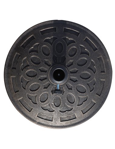 Outsunny 14kg Round Garden Parasol Base Holder Decorative Resin Market Umbrella Stand with Adjustable Coupler, Bronze 01-0898