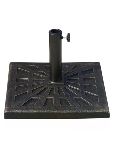 Outsunny 15kg Parasol Base Square Umbrella Stand Base, Bronze 01-0899 - pic 47767 | FastDaddyshop